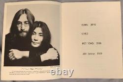 John Lennon (BEATLES) BAG ONE Nordless Galleries Art program 1970 + Bag One OOP