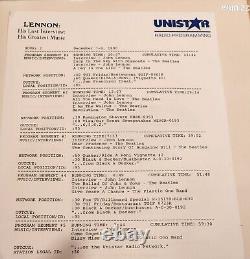 John Lennon BEATLES His Last Interview Greatest Music RADIO SHOW 4 LP's