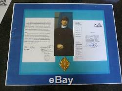 John Lennon Beatles Authentique Cheveu Authentic Hair Certificat Louis Mushro