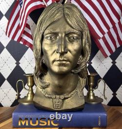 John Lennon Beatles Bust 1980 Neal Martz ESCO Bronze Tone Sculpture Life Size