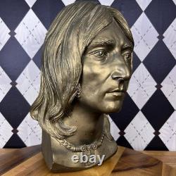 John Lennon Beatles Bust 1980 Neal Martz ESCO Bronze Tone Sculpture Life Size