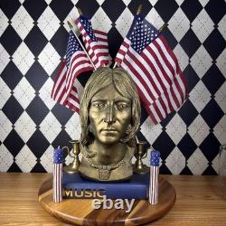 John Lennon Beatles Bust 1980 Neal Martz ESCO Bronze Tone Sculpture Life Size