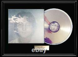 John Lennon Beatles Imagine White Gold Silver Platinum Toned Record Vinyl Lp