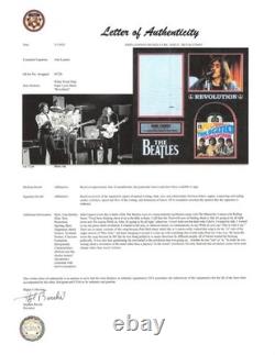 John Lennon Beatles Revolution Lyrics Handwritten Signed Autograph Museum Frame