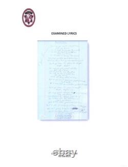 John Lennon Beatles Revolution Lyrics Handwritten Signed Autograph Museum Frame