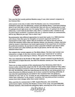 John Lennon Beatles Revolution Lyrics Handwritten Signed Autograph Museum Frame