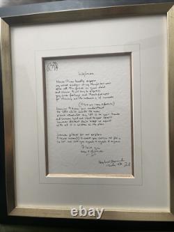 John Lennon/Beatles The Art Of John Lennon Woman Lyrics Hand Written 730/1000