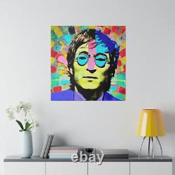 John Lennon Beatles Two Reimagined Canvas Wall Art Warhol Style Pop Art