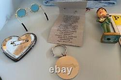 John Lennon Beatles earrings, shirt, cake topper, pins, card, keyring, playbill+