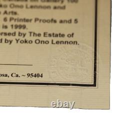 John Lennon- Blue Silkscreen Portrait by Nishi Signed by Yoko Ono LIMITED