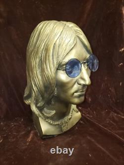 John Lennon Bust! The Beatles! 1980's Gold Color John Lennon Head Bust