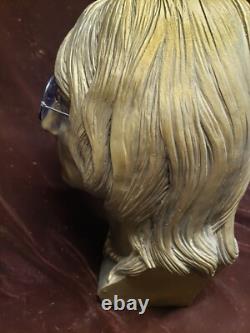 John Lennon Bust! The Beatles! 1980's Gold Color John Lennon Head Bust