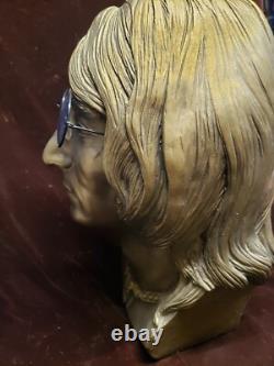 John Lennon Bust! The Beatles! 1980's Gold Color John Lennon Head Bust