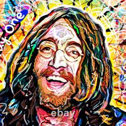 John Lennon Canvas Art Print, Beatles Singer Painting, Iconic Musician Artwork