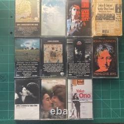 John Lennon Cassette Tape Lot Plastic Ono Band Imagine Mind Games Walls & Bridge