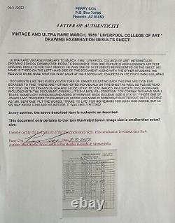 John Lennon College Of Art Results Sheet 1959 Beatles Perry Cox & Tracks Loa