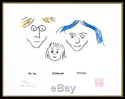 John Lennon Dada Mama Color Serigraph Signed Yoko Ono The Beatles Bag 1 Artwork