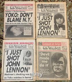 John Lennon December 1980 New York Post Newspaper Bundle The Beatles