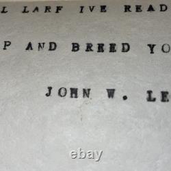 John Lennon Fan Typed Quote Letter The Beatles I Was Bored Ephemera Vintage 60s