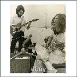 John Lennon George Harrison 1970 Let It Be Recording Session Photograph (USA)