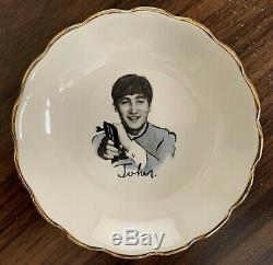 John Lennon & George Harrison Candy Dish 1964 Washington Pottery The Beatles