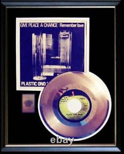 John Lennon Give Peace A Chance 45 RPM Gold Record Rare Non Riaa Award