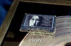 John Lennon IMAGINE 15 X 19 X 1 Shadow PLATINUM Award RARE