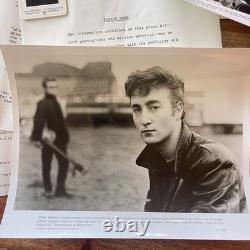 John Lennon Imagine 1988 Press Kit -Beatles Warner Bros 8x10 Photos withSlide