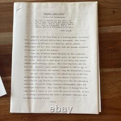 John Lennon Imagine 1988 Press Kit -Beatles Warner Bros 8x10 Photos withSlide