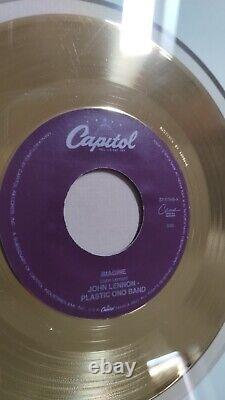 John Lennon Imagine 24kt Gold Record Framed, Numbered FREE SHIPPING Beatles