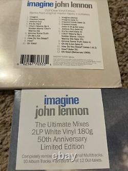 John Lennon Imagine 50th ltd ed white vinyl Preorder + Clear 2 lp 2018 beatles