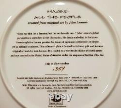 John Lennon Imagine All The People 8 Plate Ltd Rare Beatles Collectible