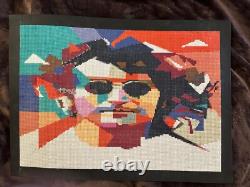 John Lennon Imagine Bead Mosaic Collage Wall Art 16 x 21.5 Beatles Handmade