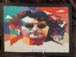 John Lennon Imagine Bead Mosaic Collage Wall Art 16 x 21.5 Beatles Handmade