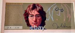 John Lennon Imagine Framed Print & 24KT Gold Plated Record & Stamps Limited Ed