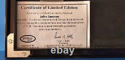 John Lennon Imagine Framed Print & 24KT Gold Plated Record & Stamps Limited Ed