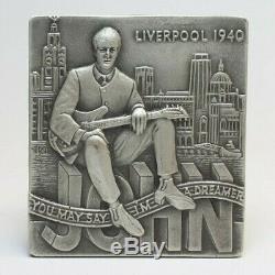 John Lennon Imagine Medal 2005 British Royal Mint 925 Sterling Silver L/e 200