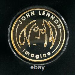 John Lennon Imagine One Troy Ounce 1998.999 Fine Silver Commemorative Coin