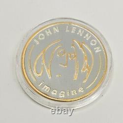 John Lennon Imagine One Troy Ounce 1998.999 Fine Silver Commemorative Coin