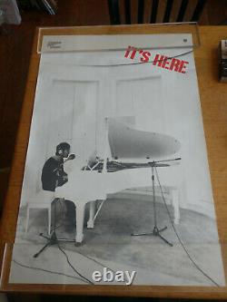 John Lennon Imagine Original Promo Poster It's Here Rolled Very Clean Beatles