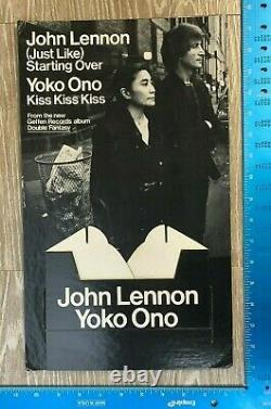 John Lennon Just Like Starting Over Yoko Ono Kiss Beatles Promo Store Display Ss