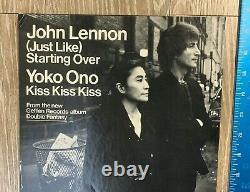 John Lennon Just Like Starting Over Yoko Ono Kiss Beatles Promo Store Display Ss