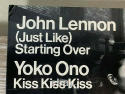 John Lennon Just Like Starting Over Yoko Ono Kiss Beatles Promo Store Display Ss