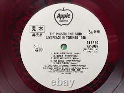 John Lennon LIVE PEACE IN TORONTO 1969 withOBI JAPAN PROMO RED SAMPLE LP AP-8867