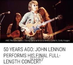 John Lennon Last Concert Final Performance 1972 Concert Ticket 8/30/72 Msg Psa 4