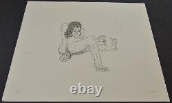 John Lennon Limited Edition 3/45 Two Right Feet Drawing 18x24 Lithograph Beatles