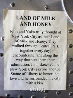 John Lennon Limited Edition Artwork Signed by Yoko Ono Land of Milk & Honey