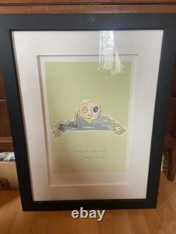 John Lennon Lithograph Karmic Wheel276/300 Signed Plate Framed Beatles Art COA