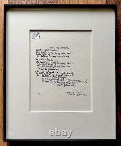 John Lennon Lyrics, Framed, Ltd Edit, 1995 Day Tripper, The Beatles Years