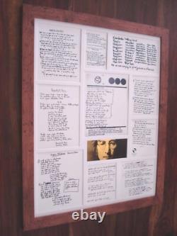 John Lennon Original Handwritten Framed Lyrics Display Montage
